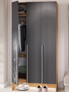 Прихожая «Луна», с нишей, 1200×520×2400 мм, цвет графит софт /дуб крафт - Фото 3