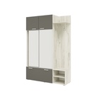 Прихожая «Стелла», 1420×440×2100 мм, цвет графит/дуб крафт белый - фото 14921678