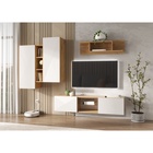 Тумба подвесная под ТВ «Флэш», 1500×350×330 мм, цвет браш вайт/дуб крафт - фото 14921702