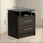 УЦЕНКА Тумба прикроватная Милан, 600×500×410, Венге - Фото 1