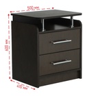 УЦЕНКА Тумба прикроватная Милан, 600×500×410, Венге - Фото 2