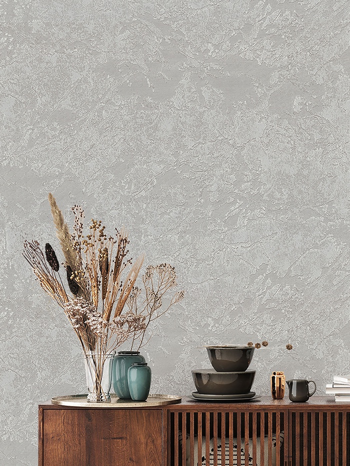 Обои виниловые EURO DECOR 6062 – 23, на флизелиновой основе, 1.06×10 м, цвет серый - Фото 1