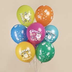 Воздушные шары латексные 12" «Буба», 25 шт., МИКС