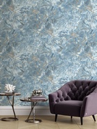 Обои виниловые EURO DECOR 7318 – 03, на флизелиновой основе, 1.06×10 м, цвет синий - Фото 1