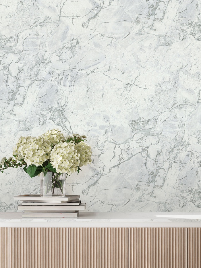 Обои виниловые EURO DECOR 7318 – 11, на флизелиновой основе, 1.06×10 м, цвет серый - Фото 1