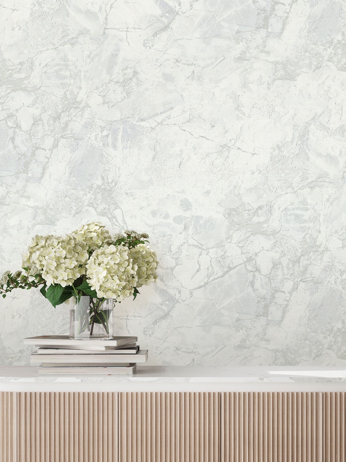 Обои виниловые EURO DECOR 7318 – 23, на флизелиновой основе, 1.06×10 м, цвет серый - Фото 1