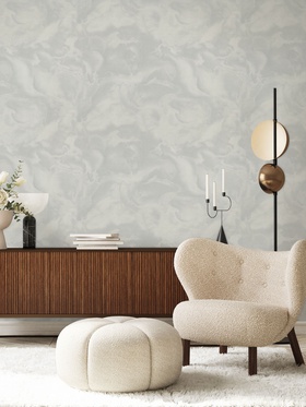 Обои виниловые EURO DECOR 7325-12, на флизелиновой основе, 1.06×10 м, цвет серый