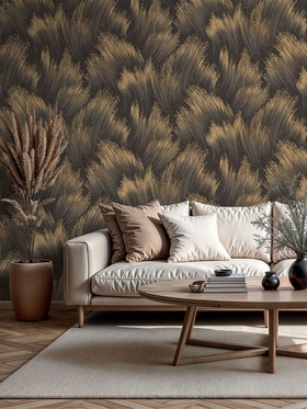 Обои виниловые EURO DECOR 9255-22, на флизелиновой основе, 1.06×10 м, цвет чёрный