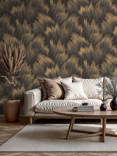 Обои виниловые EURO DECOR 9255-22, на флизелиновой основе, 1.06×10 м, цвет чёрный