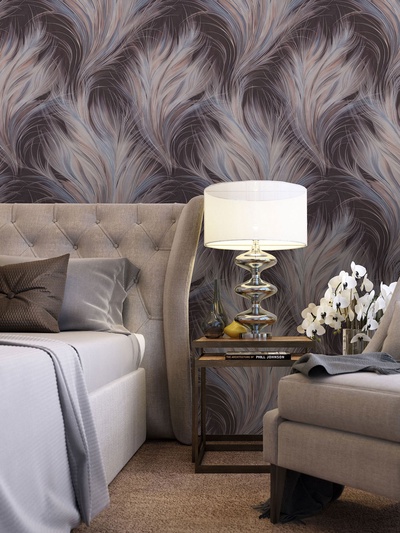 Обои виниловые EURO DECOR 9259-23, на флизелиновой основе, 1.06×10 м, цвет фиолетовый