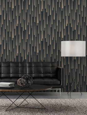 Обои виниловые EURO DECOR 9281-22, на флизелиновой основе, 1.06×10 м, цвет чёрный