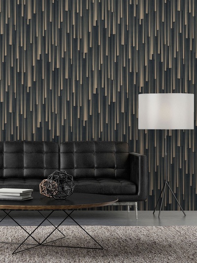 Обои виниловые EURO DECOR 9281-22, на флизелиновой основе, 1.06×10 м, цвет чёрный