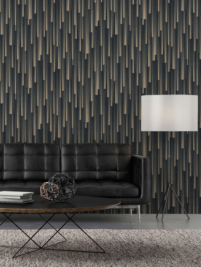 Обои виниловые EURO DECOR 9281-22, на флизелиновой основе, 1.06×10 м, цвет чёрный - Фото 1