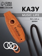 УЦЕНКА Казу Music Life, деревянный, 9.5×2.8 см, элипс - Фото 1