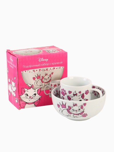 УЦЕНКА Набор детской посуды «Кошечка Мари» 2 предмета: салатник, кружка, Коты Аристократы