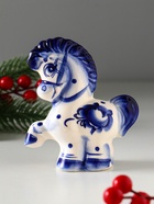 Фигурка фарфор гжель «Конь Буран большой», 11×10×4.5 см - фото 58173112
