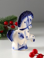 Фигурка фарфор гжель «Конь Буран большой», 11×10×4.5 см - фото 58173115