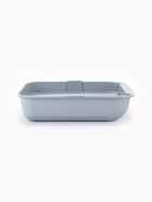 Туалет для кошек Марсель глубокий с сеткой 50×34.5×12 см (полипропилен) светло-серый - фото 809243246