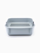 Туалет для кошек Марсель глубокий с сеткой 50×34.5×12 см (полипропилен) светло-серый - фото 809243247