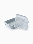 Туалет для кошек Марсель глубокий с сеткой 50×34.5×12 см (полипропилен) светло-серый - фото 809243248