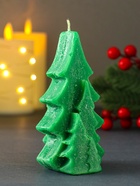 Свеча декоративная «Ёлочки в лесу», 70×110 мм - фото 809243265