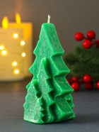 Свеча декоративная «Ёлочки в лесу», 70×110 мм - фото 809243266