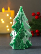 Свеча декоративная «Ёлочки в лесу», 70×110 мм - фото 809283167