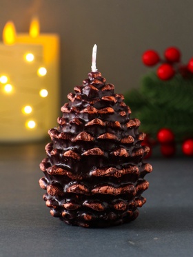 Свеча декоративная «Шишка», 65×90 мм