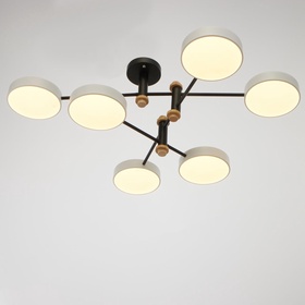 {{photo.Alt || photo.Description || 'УЦЕНКА Люстра 625359/6 LED 78 Вт 3 режима 3000-6000К черный-белый 85×85×30 см'}}