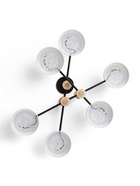 УЦЕНКА Люстра 625359/6 LED 78 Вт 3 режима 3000-6000К черный-белый 85×85×30 см 10932459