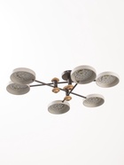 УЦЕНКА Люстра 625359/6 LED 78 Вт 3 режима 3000-6000К черный-белый 85×85×30 см 10932459