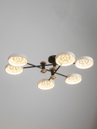 УЦЕНКА Люстра 625359/6 LED 78 Вт 3 режима 3000-6000К черный-белый 85×85×30 см 10932459