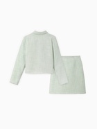 Костюм для девочки: жакет, юбка MINAKU: PartyDress, зелёный, рост 152 см - Фото 11