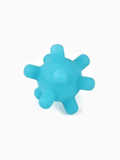 Игрушка пищащая «Мячик шипы», 5 см, голубая