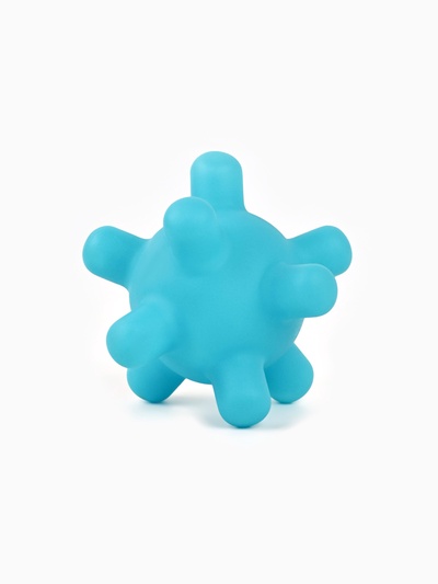 Игрушка пищащая «Мячик шипы», 5 см, голубая