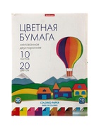 УЦЕНКА Бумага цветная А4 10л 20цв офс 80г/м² ErichKrause, мел, двуст., на склейке - Фото 4