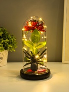 УЦЕНКА Фигурка светящаяся колба RISALUX «Паук с розой», LED-ночник, 1.5 Вт, 3×AAA, чёрный, USB, 11×11×21 см - Фото 12