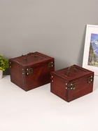 УЦЕНКА Шкатулка для украшений «Рыцарский турнир», дерево состаренная, набор 2 шт. 12×17.5×14.5, 15×21×17.5 см 10932564