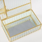 УЦЕНКА Шкатулка для украшений «Бабочка», стекло с металлическим каркасом, прямоугольник, прозрачная, 12.3×20×8.3 см 10932566