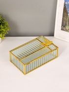 УЦЕНКА Шкатулка для украшений «Бабочка», стекло с металлическим каркасом, прямоугольник, прозрачная, 12.3×20×8.3 см 10932566