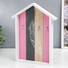 УЦЕНКА Крючки декоративные дерево "Пёрышко" 29х24х2,8см - фото 14930776