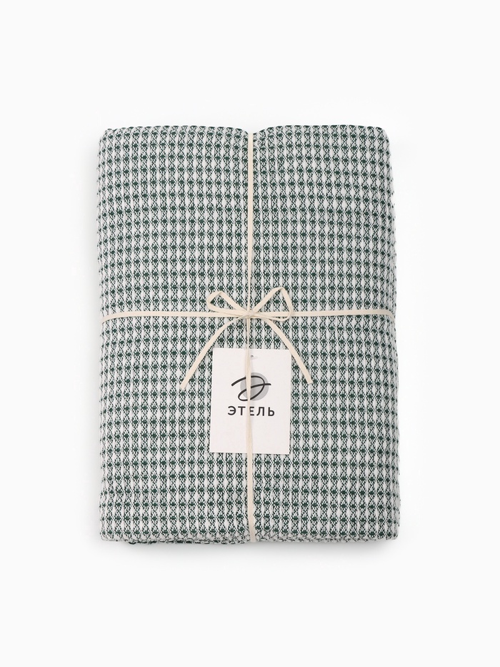 Плед «Этель. Вафля», 130×180 см, 80% хлопок, 20% п/э, зелёный Плед «Этель. Вафля», 130×180 см, 80% хлопок, 20% п/э, зелёный