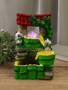 Фонтан «Панды под крышей», 25.5×17×14 см, с подсветкой - фото 809243353