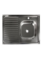 УЦЕНКА Мойка кухонная «Владикс», накл., без сифона, 80×60 см, правая, нерж. сталь 0.4 мм - Фото 1