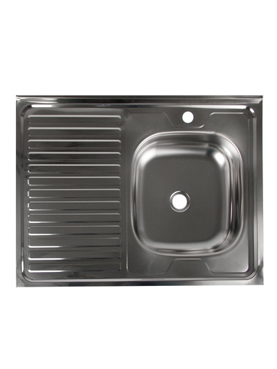 УЦЕНКА Мойка кухонная «Владикс», накл., без сифона, 80×60 см, правая, нерж. сталь 0.4 мм