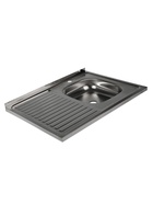 УЦЕНКА Мойка кухонная «Владикс», накл., без сифона, 80×60 см, правая, нерж. сталь 0.4 мм - Фото 2