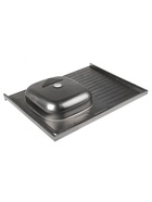 УЦЕНКА Мойка кухонная «Владикс», накл., без сифона, 80×60 см, правая, нерж. сталь 0.4 мм - Фото 3