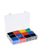 Термоусаживаемая трубка, 1/1.5/2/2.5/3/3.5/4/5/6/7/10/13 мм, набор 750 штук, длина 45 мм, в кейсе - Фото 1