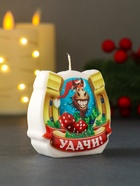 Свеча новогодняя «Лошадь. Подкова. Удачи», 6×2.8×6 см - Фото 3