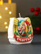 Свеча новогодняя «Лошадь. Подкова. Счастья», 6×2.8×6 см - Фото 2